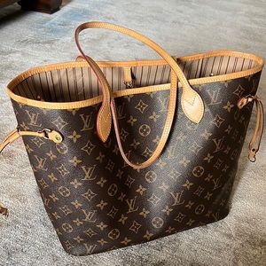 Louis Vuitton Monogram Canvas Brown Tote with Natural Vachetta Trim